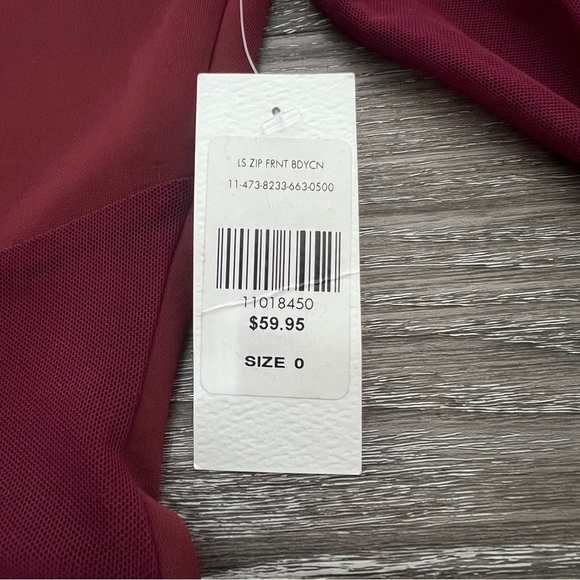 Fashion To Figure Elegant Burgundy Dress with Gold Zipper Size 0 - Picture 4 of 7